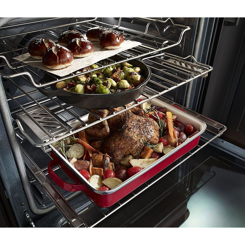 KitchenAid Freestanding Electric Convection Range - Stainless Steel-Washburn's Home Furnishings
