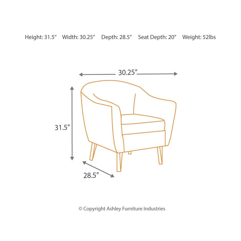 Klorey - Charcoal - Accent Chair-Washburn's Home Furnishings