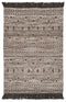 Kylin - Taupe/charcoal/white - Medium Rug-Washburn's Home Furnishings