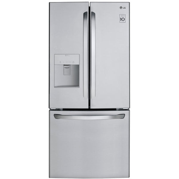 LG 21.8 Cu. Ft. French Door Refrigerator Stainless Steel-Washburn's Home Furnishings