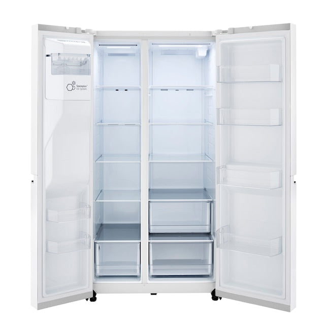 LG 26.8-cu ft Side-by-Side Refrigerator with Ice Maker in White-Washburn's Home Furnishings