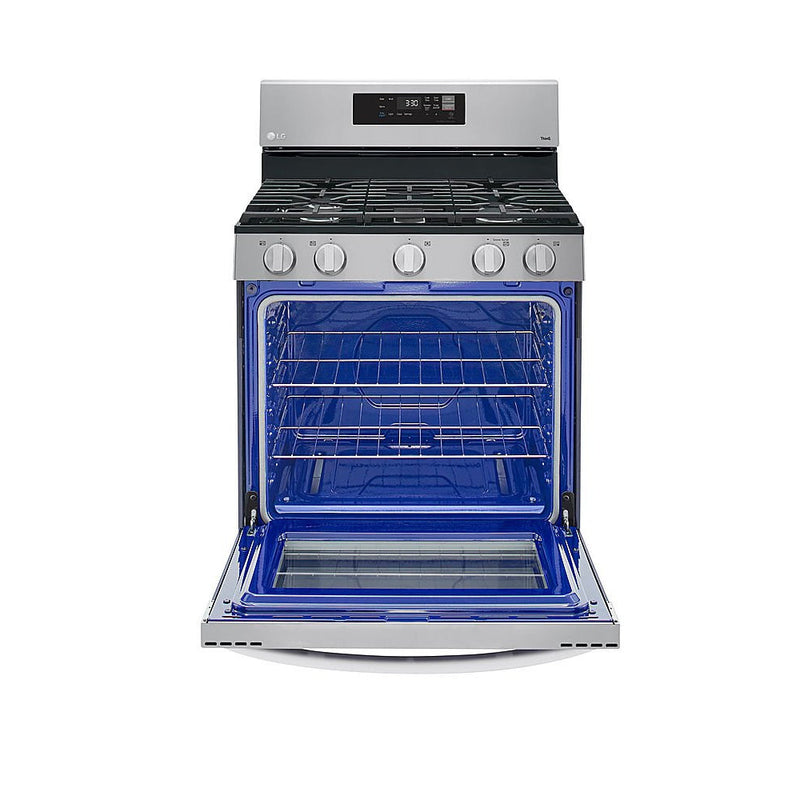 LG 5.8 cu ft. Smart Wi-Fi Enabled Gas Range with EasyClean in Stainless Steel-Washburn's Home Furnishings