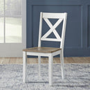 Lakeshore X Back Side Chair in White-Washburn's Home Furnishings