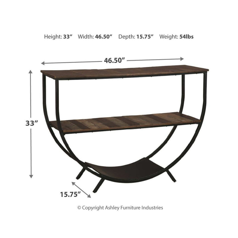 Lamoney - Gray/white/brown - Console Sofa Table-Washburn's Home Furnishings