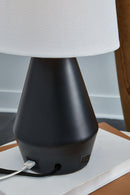 Lanry - Black - Metal Table Lamp (1/cn)-Washburn's Home Furnishings