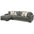 Larkstone - Pewter - Left Arm Facing Corner Chaise 2 Pc Sectional-Washburn's Home Furnishings