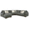 Larkstone - Pewter - Right Arm Facing Sofa 4 Pc Sectional-Washburn's Home Furnishings