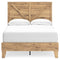Larstin - Brown - Full Crossbuck Panel Platform Bed-Washburn's Home Furnishings