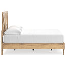 Larstin - Brown - Full Crossbuck Panel Platform Bed-Washburn's Home Furnishings