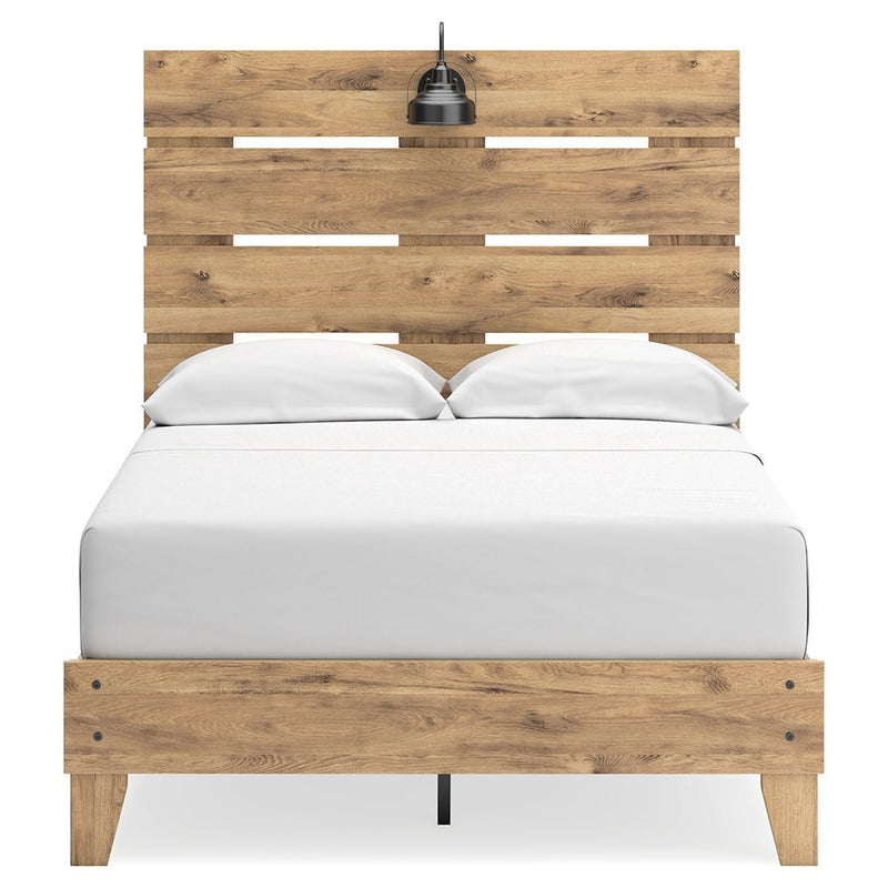 Larstin - Brown - Full Panel Platform Bed-Washburn's Home Furnishings