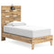 Larstin - Brown - Twin Panel Platform Bed-Washburn's Home Furnishings