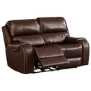 Latimer - Brown - Pwr Rec Loveseat/adj Headrest-Washburn's Home Furnishings