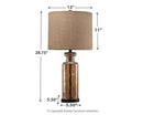 Laurentia - Champagne - Glass Table Lamp (1/cn)-Washburn's Home Furnishings