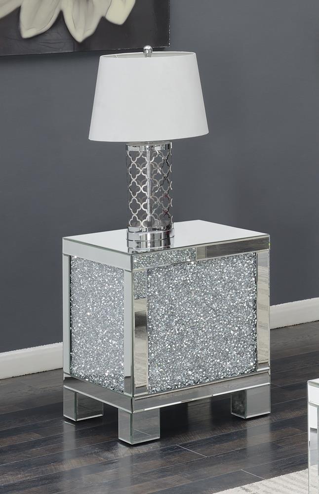 Layton - Square End Table - Pearl Silver-Washburn's Home Furnishings