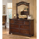 Leahlyn - Warm Brown - Dresser, Mirror-Washburn's Home Furnishings