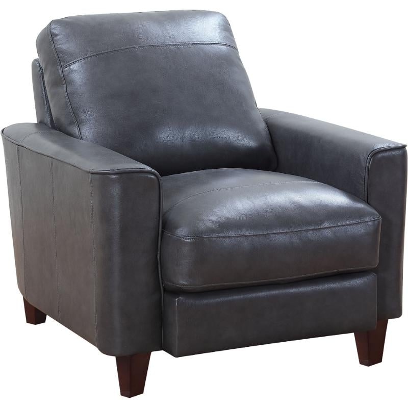 Leather Italia Chino Chair in Grey-Washburn's Home Furnishings