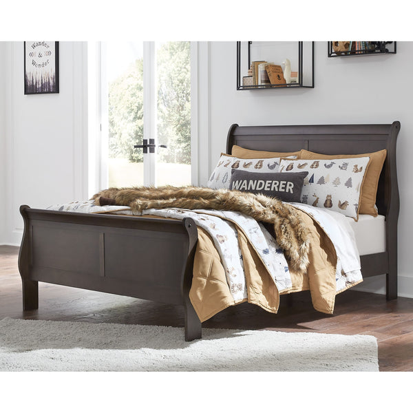 Leewarden - Dark Brown - Full Sleigh Bed-Washburn's Home Furnishings