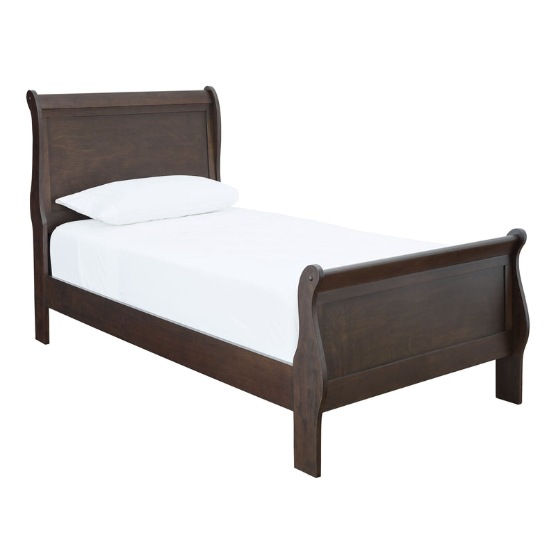 Leewarden - Dark Brown - Twin Sleigh Bed-Washburn's Home Furnishings