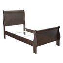 Leewarden - Dark Brown - Twin Sleigh Bed-Washburn's Home Furnishings