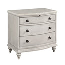 Delilah 3 Drawer Night Stand in Antique White-Washburn's Home Furnishings