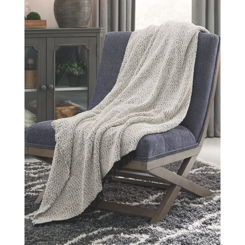 Leonita - Black/white - Throw-Washburn's Home Furnishings