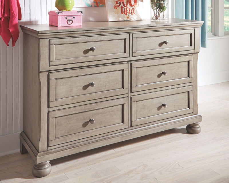 Lettner - Light Gray - Dresser - 6-drawers-Washburn's Home Furnishings
