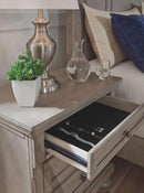 Lettner - Light Gray - Two Drawer Night Stand-Washburn's Home Furnishings