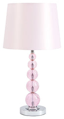 Letty - Pink - Crystal Table Lamp (1/cn)-Washburn's Home Furnishings