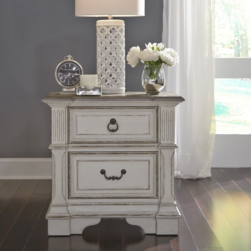 Abbey Park - 2 Drawer Night Stand w/ Charging Station-Washburn's Home Furnishings
