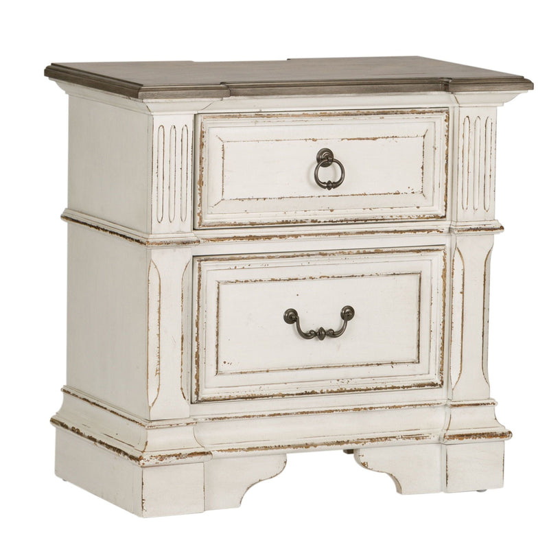 Abbey Park - 2 Drawer Night Stand w/ Charging Station-Washburn's Home Furnishings