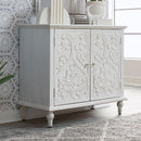 Liberty French Quarter 2 Door Accent Cabinet in Chalky White-Washburn's Home Furnishings