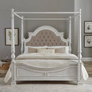 Liberty Magnolia Manor Canopy Bed w/Upholstered Headboard in Queen-Washburn's Home Furnishings