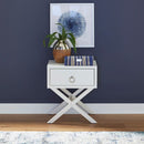 Liberty Midnight Wire Brushed 1 Drawer Denim Accent Table-Washburn's Home Furnishings