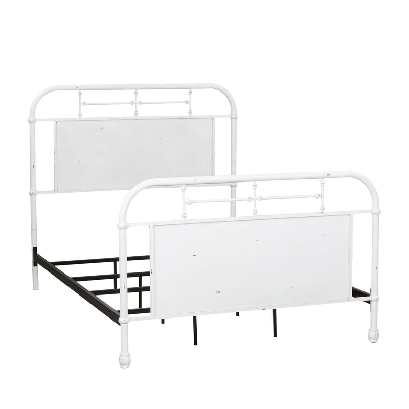 Vintage Series - Full Metal Bed - Antique White-Washburn's Home Furnishings