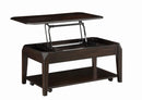 Lift Top Coffee Table With Hidden Storage - Brown-Washburn's Home Furnishings