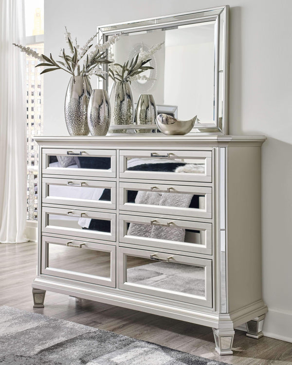 Lindenfield - Silver - Dresser, Mirror-Washburn's Home Furnishings