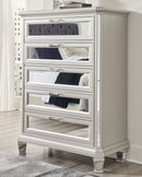 Lindenfield - Silver - Five Drawer Chest-Washburn's Home Furnishings