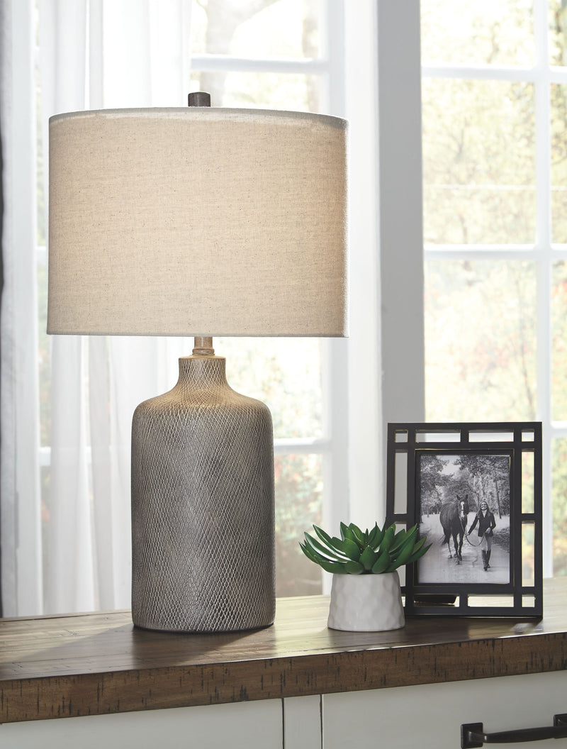 Linus - Antique Black - Ceramic Table Lamp (1/cn)-Washburn's Home Furnishings