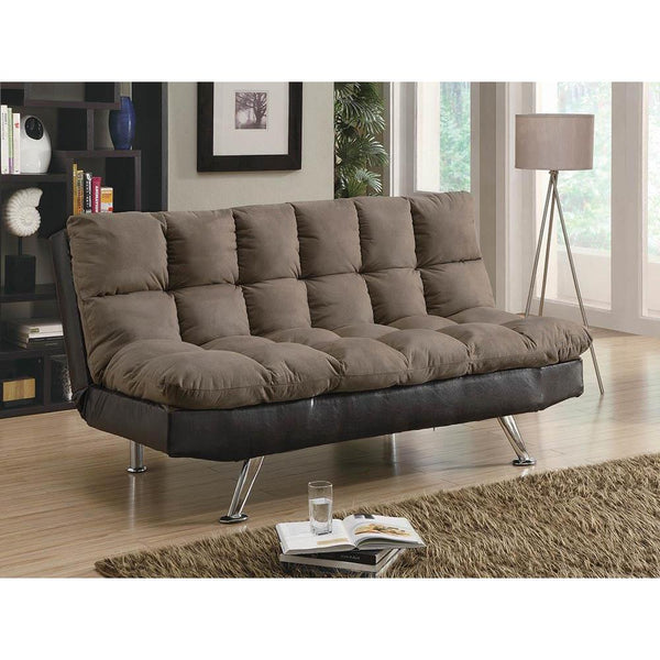 Living Room : Sofa Beds - Brown - Elise Biscuit Tufted Back Sofa Bed Brown-Washburn's Home Furnishings