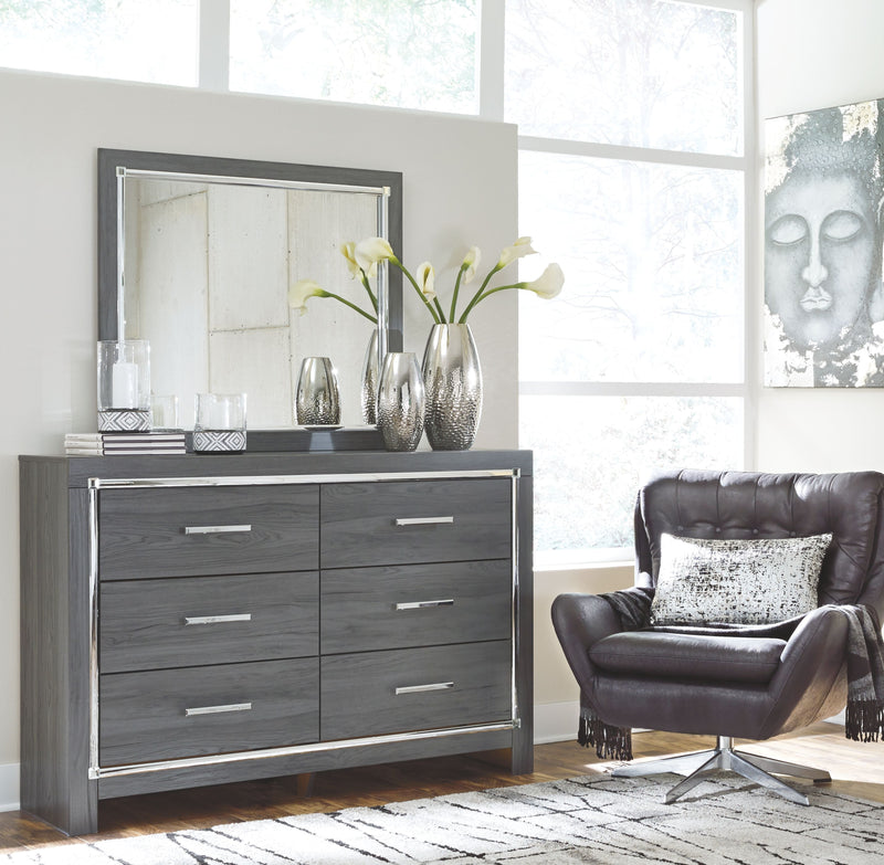 Lodanna - Gray - Six Drawer Dresser-Washburn's Home Furnishings