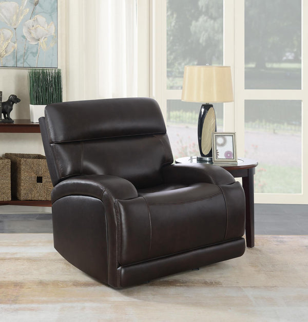 Longport - Upholstered Power Glider Recliner - Brown-Washburn's Home Furnishings