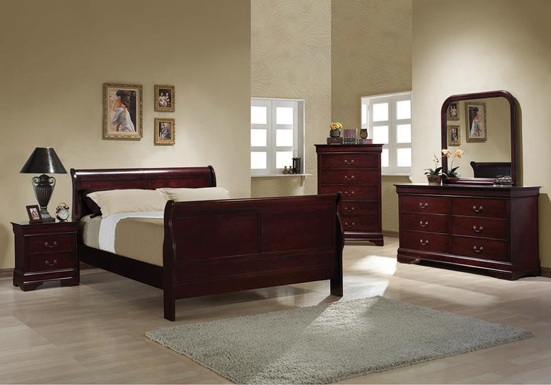 Louis Philippe - Queen Bed - Wood - Brown-Washburn's Home Furnishings