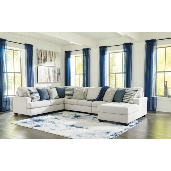 Lowder - Stone - Left Arm Facing Loveseat 5 Pc Sectional-Washburn's Home Furnishings