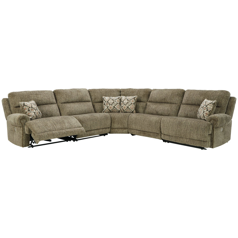 Lubec - Taupe - Left Arm Facing Power Recliner 5 Pc Sectional-Washburn's Home Furnishings