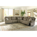 Lubec - Taupe - Left Arm Facing Power Recliner 5 Pc Sectional-Washburn's Home Furnishings