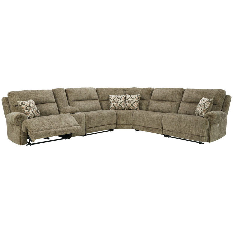 Lubec - Taupe - Left Arm Facing Power Recliner 6 Pc Sectional-Washburn's Home Furnishings