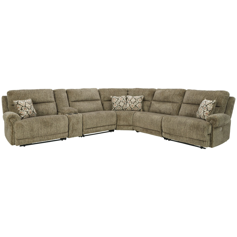 Lubec - Taupe - Right Arm Facing Power Recliner 6 Pc Sectional-Washburn's Home Furnishings