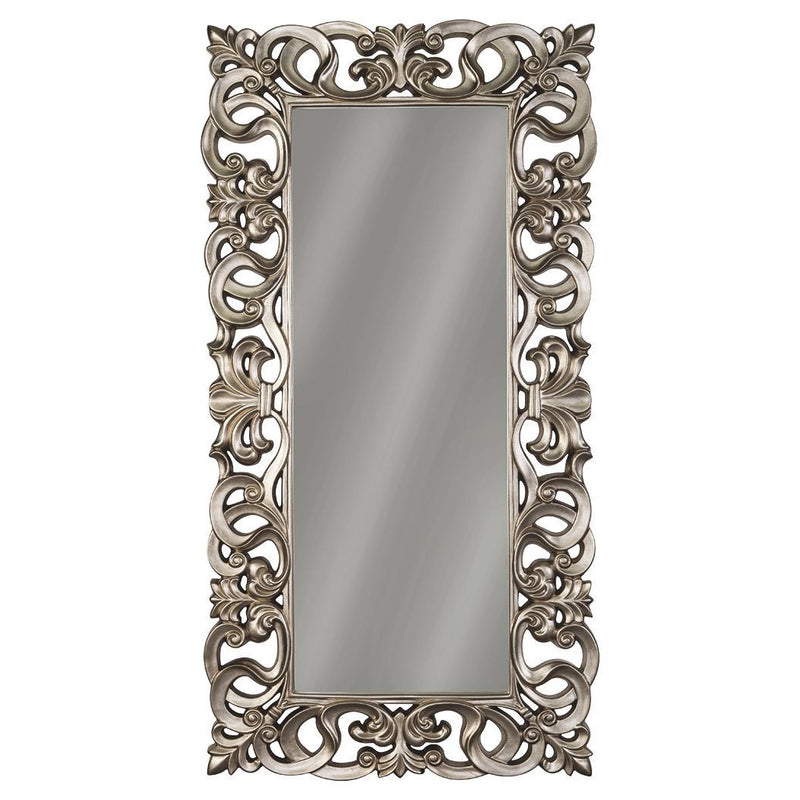 Lucia - Antique Silver Finish - Floor Mirror-Washburn's Home Furnishings