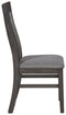 Luvoni - Dark Charcoal Gray - Dining Uph Side Chair (2/cn)-Washburn's Home Furnishings