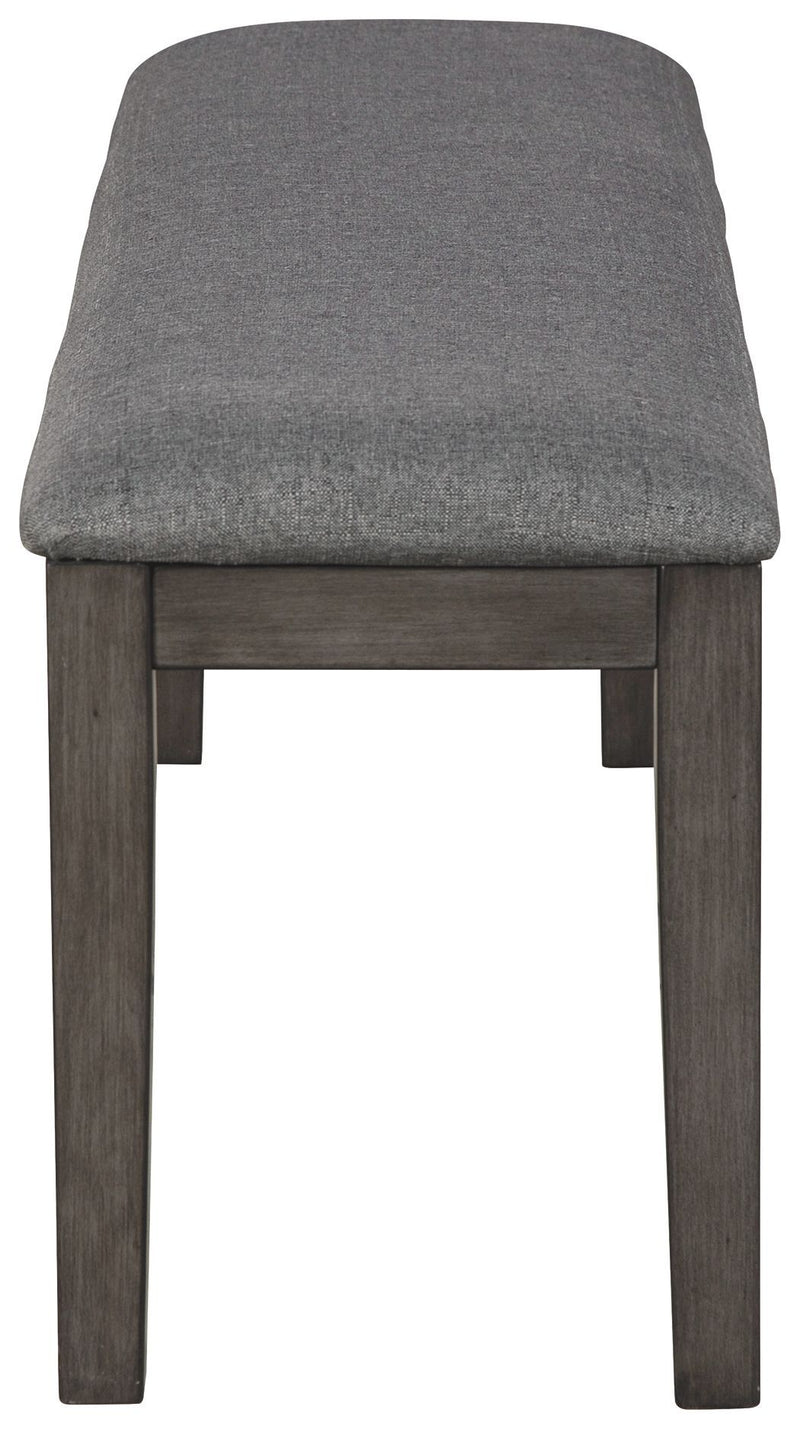 Luvoni - Dark Charcoal Gray - Upholstered Bench-Washburn's Home Furnishings